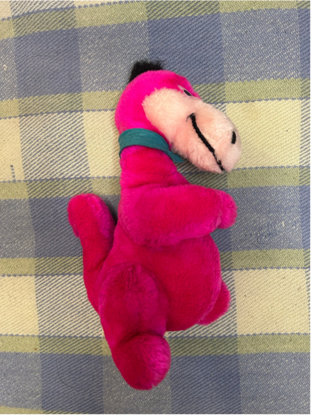 Vintage 1990s Flintstones Dino Pink Bean Bag Plush Hanna-Barbera Dinosaur - Picture 7 of 8